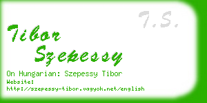 tibor szepessy business card